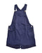 A Blue Overall Shorts from Jojo Maman Bébé in size XS for maternity. (Front View)