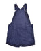 A Blue Overall Shorts from Jojo Maman Bébé in size XS for maternity. (Back View)