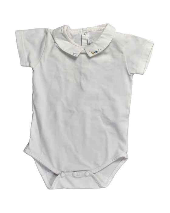 A White Bodysuits from Tartine et Chocolat in size 12-18M for girl. (Front View)