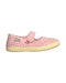 A Pink Flats from Natural World Eco in size 4T for girl. (Front View)