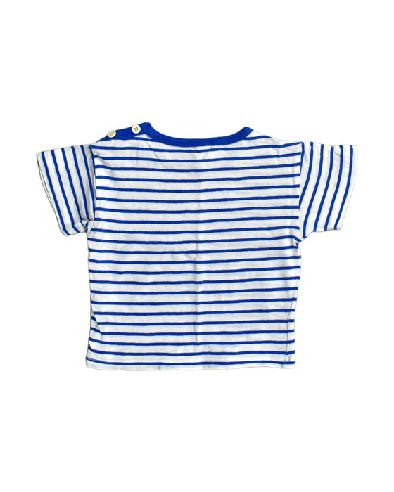 A Blue Short Sleeve Tops from Petit Bateau in size 12-18M for girl. (Back View)