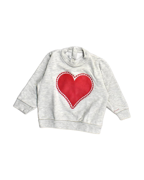 A Grey Sweatshirts from Petit Bateau in size 12-18M for girl. (Front View)