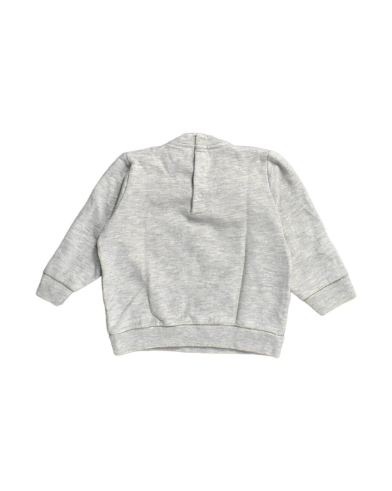 A Grey Sweatshirts from Petit Bateau in size 12-18M for girl. (Back View)