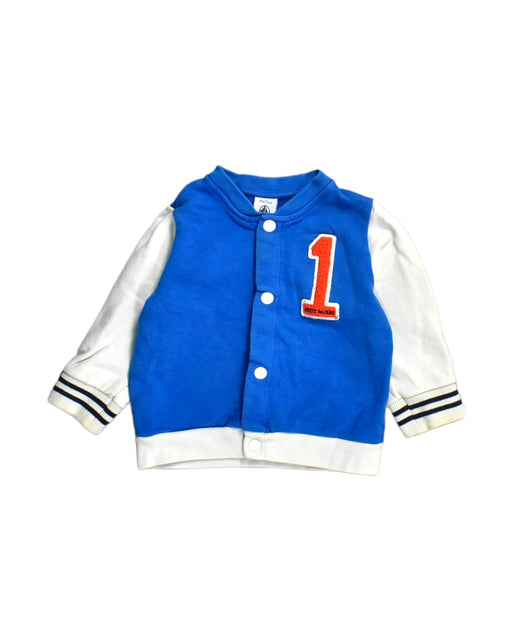 A Blue Lightweight Jackets from Petit Bateau in size 6-12M for boy. (Front View)