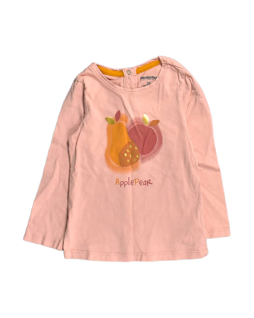 A Pink Long Sleeve Tops from Orchestra in size 3T for girl. (Front View)