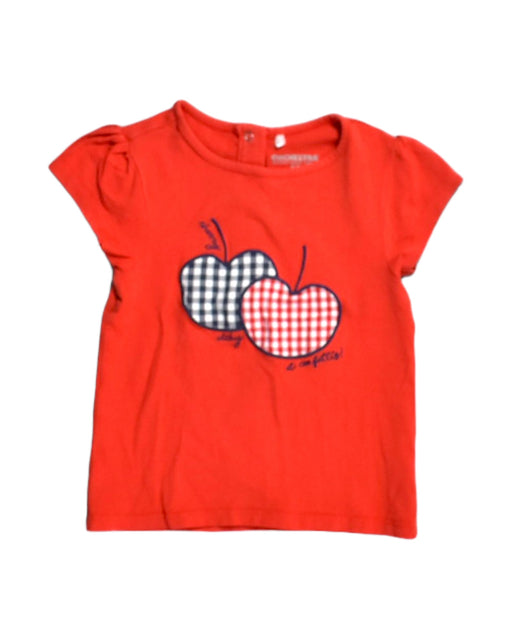 A Red Short Sleeve Tops from Orchestra in size 3T for girl. (Front View)