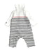 A White Jumpsuits from Petit Bateau in size 0-3M for girl. (Back View)