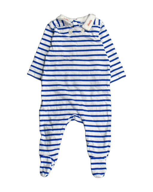 A Blue Jumpsuits from Jacadi in size 0-3M for boy. (Front View)