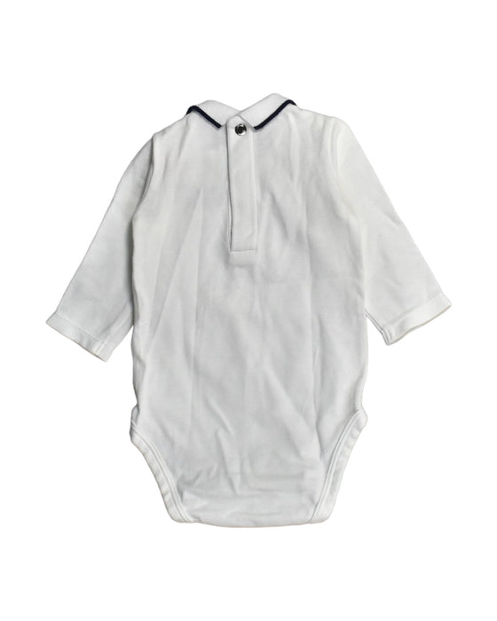 A White Bodysuits from Jacadi in size 0-3M for boy. (Back View)