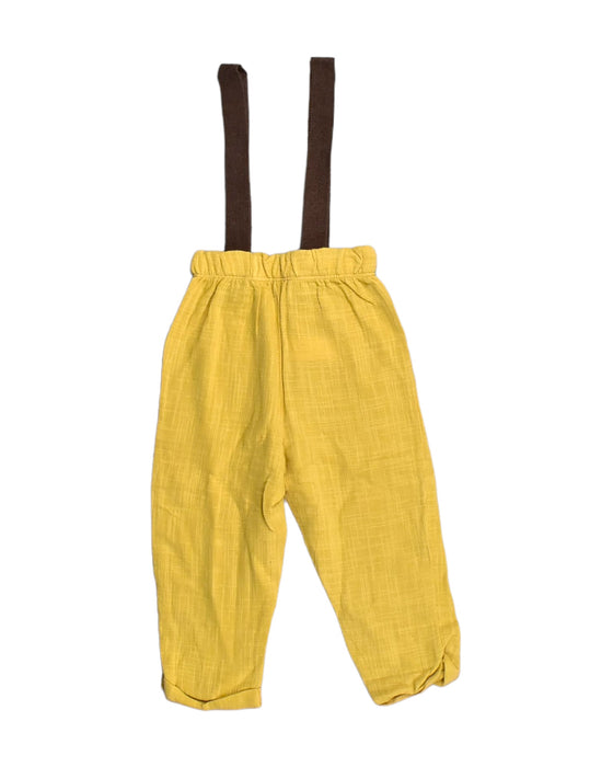 A Yellow Long Overalls from Caramelo Kids in size 18-24M for boy. (Back View)