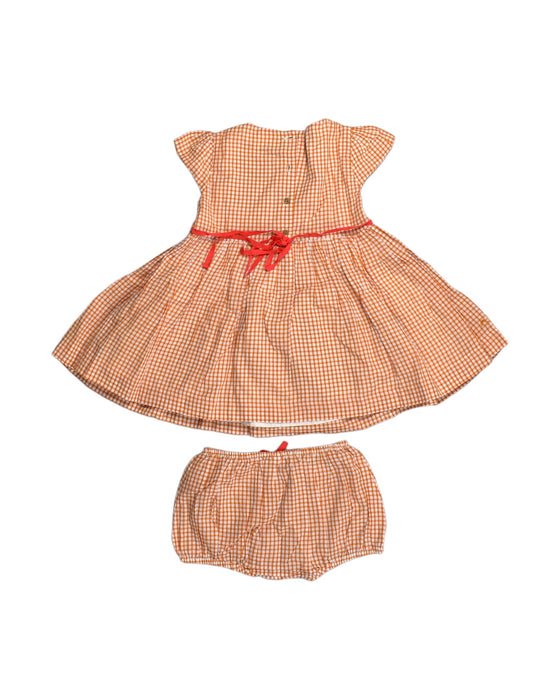 A Orange Dress Sets from Chateau de Sable in size 12-18M for girl. (Back View)