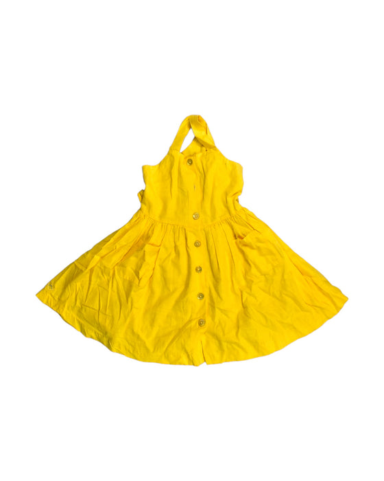 A Yellow Sleeveless Dresses from Chateau de Sable in size 3T for girl. (Front View)