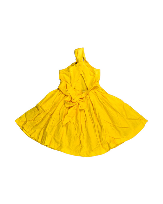 A Yellow Sleeveless Dresses from Chateau de Sable in size 3T for girl. (Back View)