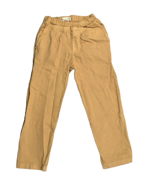 A Yellow Casual Pants from House of Jamie in size 6T for girl. (Front View)