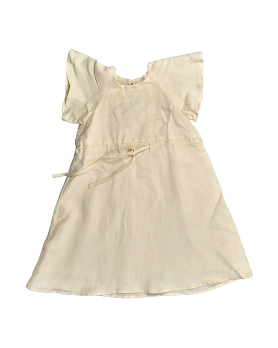 A Beige Short Sleeve Dresses from Our Mini Nature in size 12-18M for girl. (Front View)