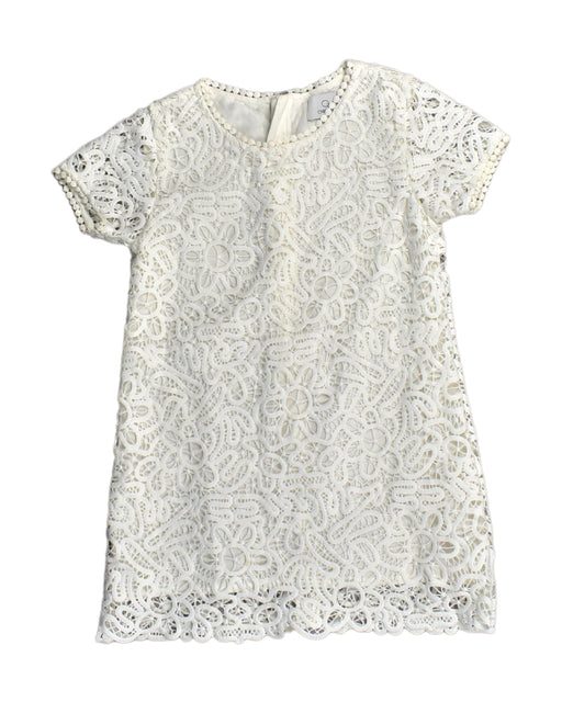 A White Short Sleeve Dresses from Chickeeduck in size 9Y for girl. (Front View)