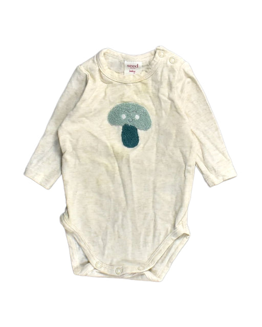 A White Bodysuits from Seed in size Newborn for boy. (Front View)