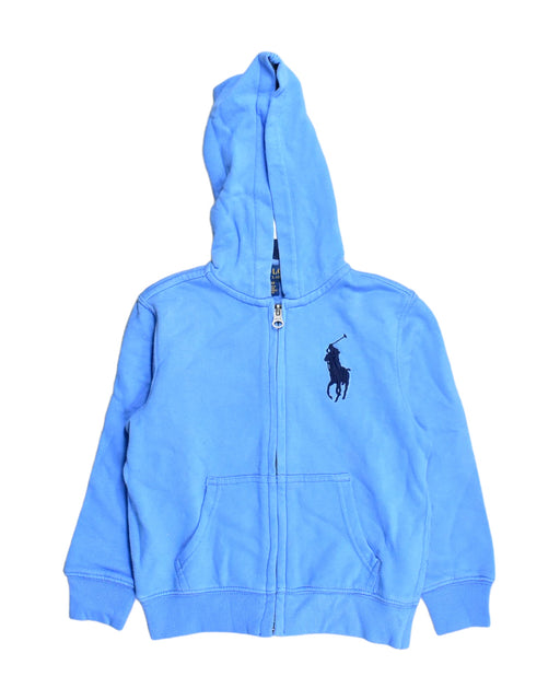 A Blue Lightweight Jackets from Polo Ralph Lauren in size 4T for boy. (Front View)