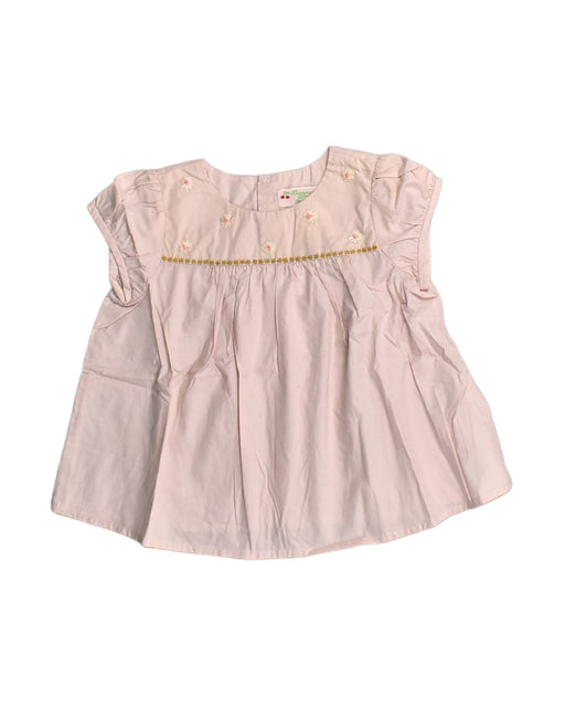 A Pink Short Sleeve Tops from Bonpoint in size 2T for girl. (Front View)