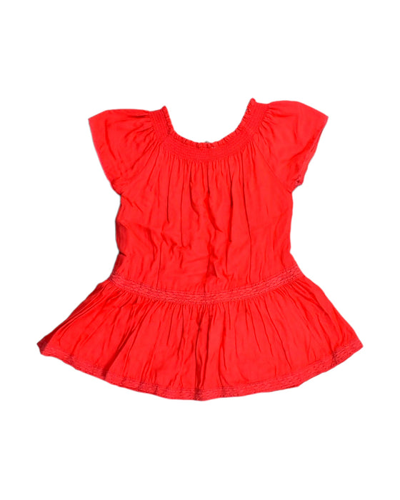 A Red Short Sleeve Dresses from Chateau de Sable in size 12-18M for girl. (Back View)