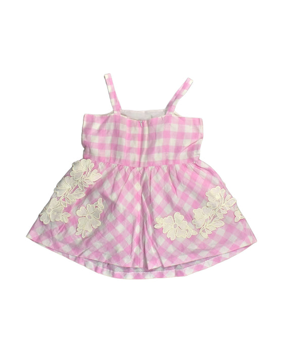 A Pink Sleeveless Dresses from Nicholas & Bears in size 12Y for girl. (Back View)