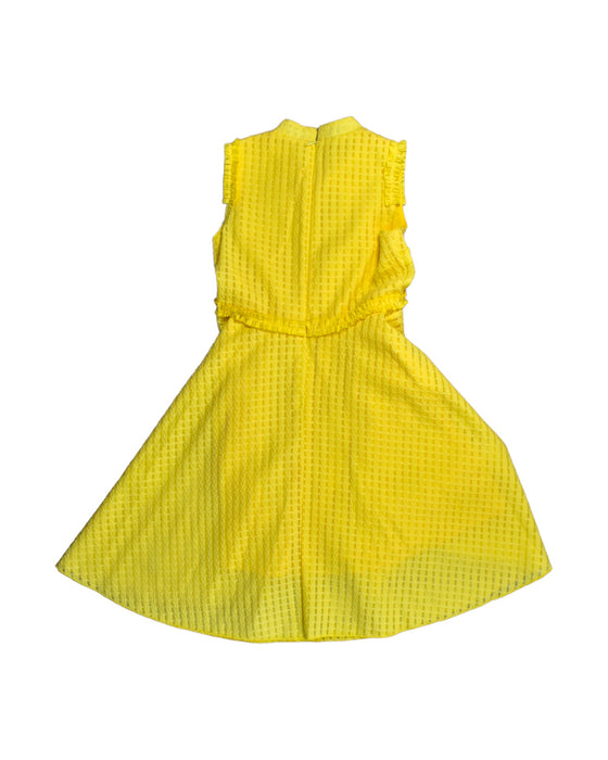 A Yellow Sleeveless Dresses from bloomB in size 12Y for girl. (Back View)