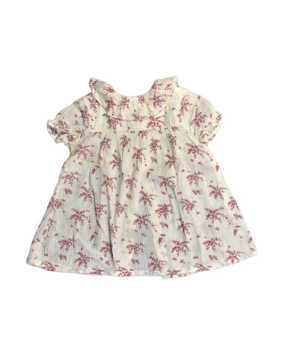 A White Short Sleeve Dresses from Nicoli in size 6-12M for girl. (Front View)