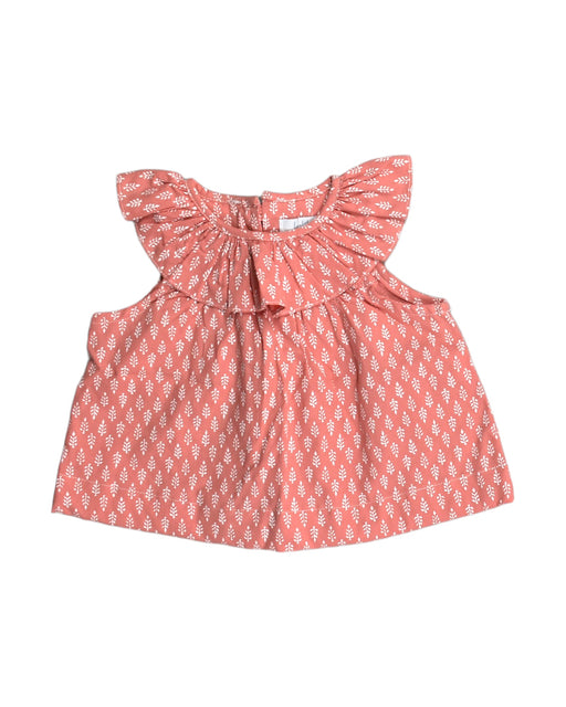 A Pink Sleeveless Tops from Lolilota in size 6-12M for girl. (Front View)