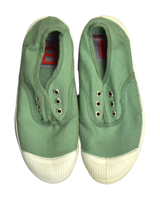 A Green Slip Ons from Bensimon in size 5T for neutral. (Back View)