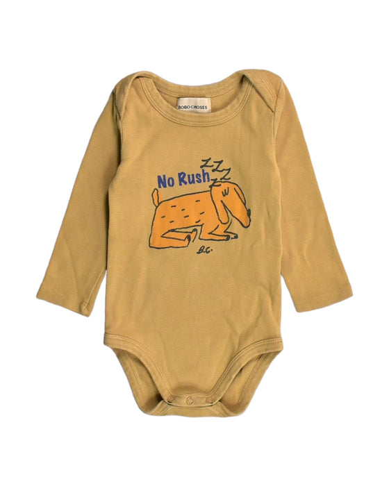 A Brown Bodysuits from Bobo Choses in size 12-18M for boy. (Front View)