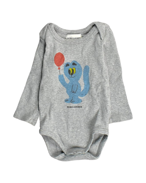 A Grey Bodysuits from Bobo Choses in size 12-18M for boy. (Front View)