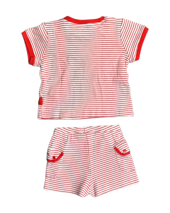 A Red Shorts Sets from Chateau de Sable in size 3-6M for girl. (Back View)