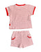 A Red Shorts Sets from Chateau de Sable in size 3-6M for girl. (Back View)