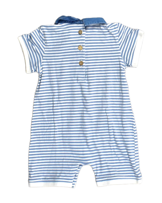 A Blue Rompers from Chateau de Sable in size 3-6M for boy. (Back View)