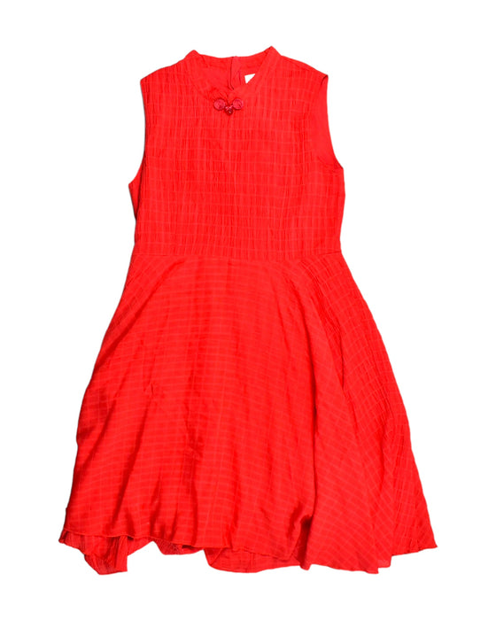 A Red Sleeveless Dresses from bloomB in size 12Y for girl. (Front View)