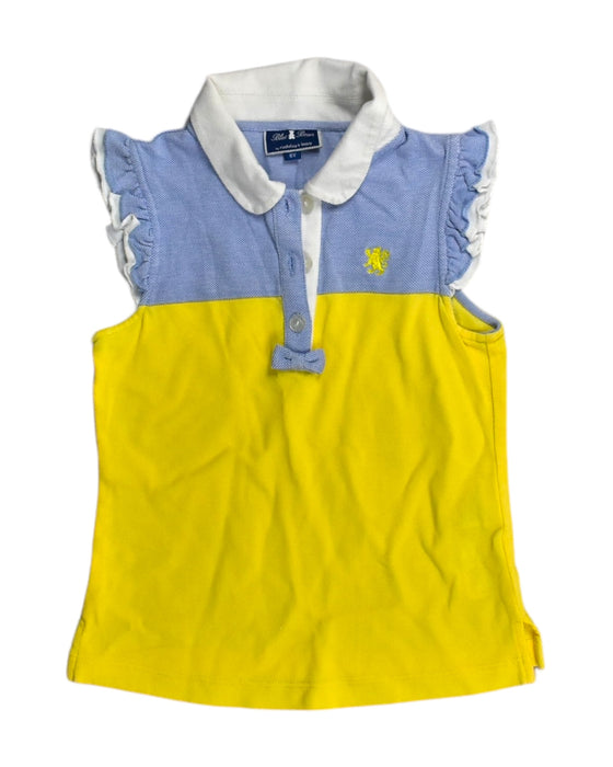 A Blue Sleeveless Polos from Nicholas & Bears in size 6T for girl. (Front View)