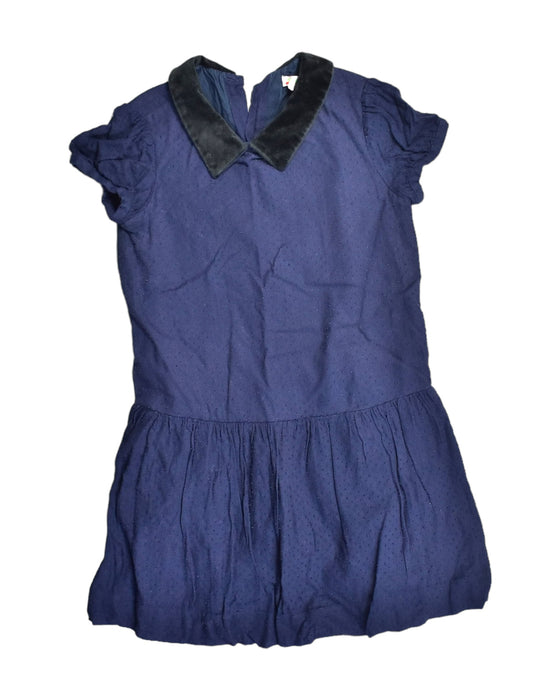 A Blue Sleeveless Dresses from Bonpoint in size 6T for girl. (Front View)