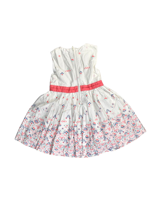 A White Sleeveless Dresses from Sergent Major in size 5T for girl. (Back View)