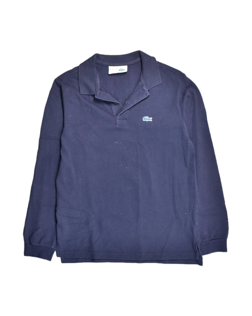 A Blue Long Sleeve Polos from Lacoste in size 10Y for boy. (Front View)