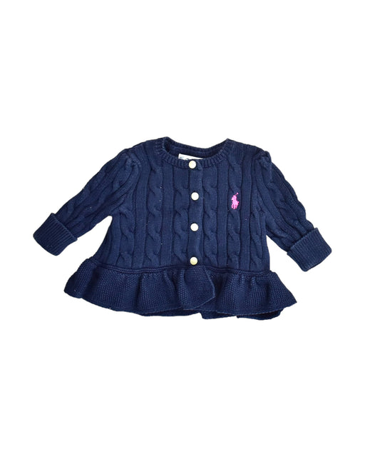 A Blue Cardigans from Ralph Lauren in size 0-3M for girl. (Front View)