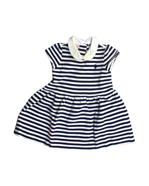 A Blue Short Sleeve Dresses from Ralph Lauren in size 6-12M for girl. (Front View)