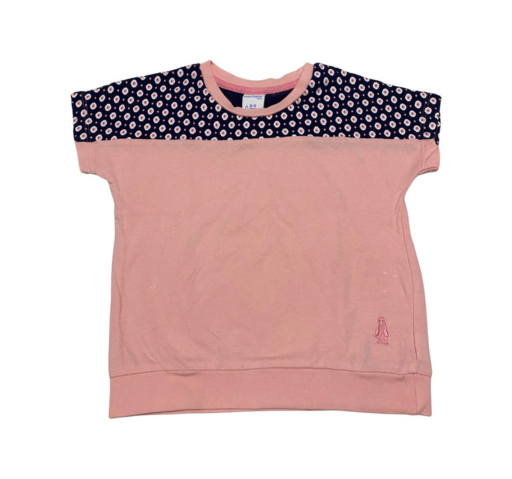 A Navy Short Sleeve T Shirts from Hush Puppies in size 4T for girl. (Front View)