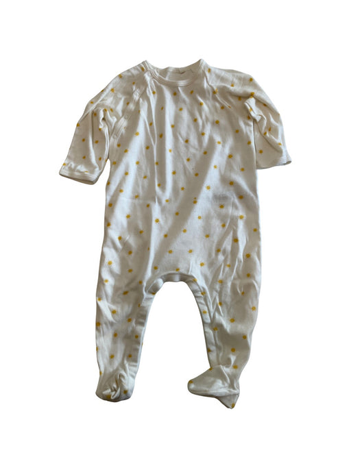 A White Onesies from Petit Bateau in size 6-12M for neutral. (Front View)