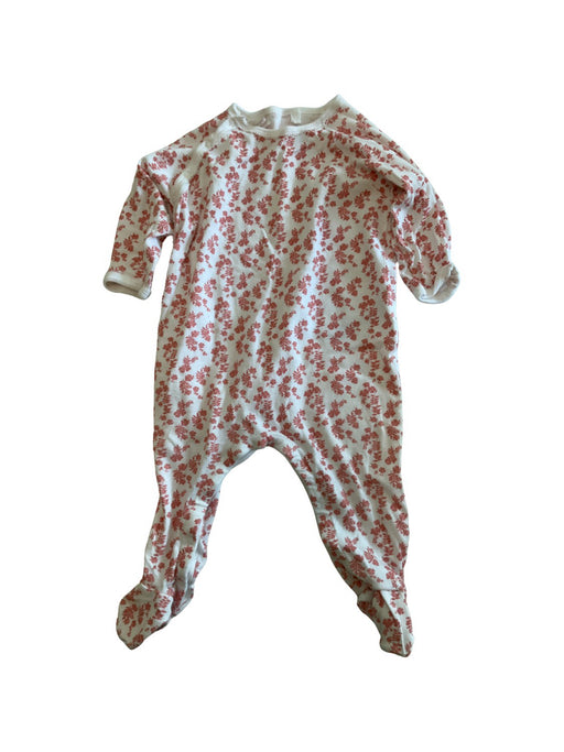 A Pink Onesies from Petit Bateau in size 6-12M for girl. (Front View)