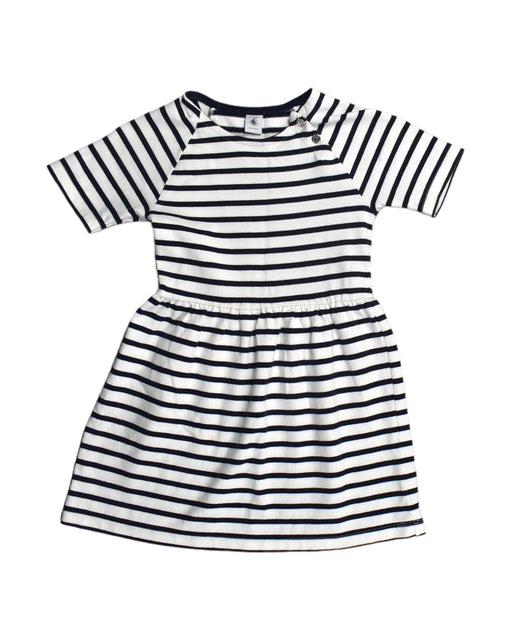 A White Short Sleeve Dresses from Petit Bateau in size 8Y for girl. (Front View)