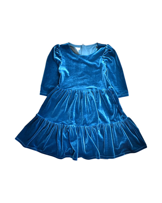 A Blue Short Sleeve Dresses from Monsoon in size 7Y for girl. (Front View)