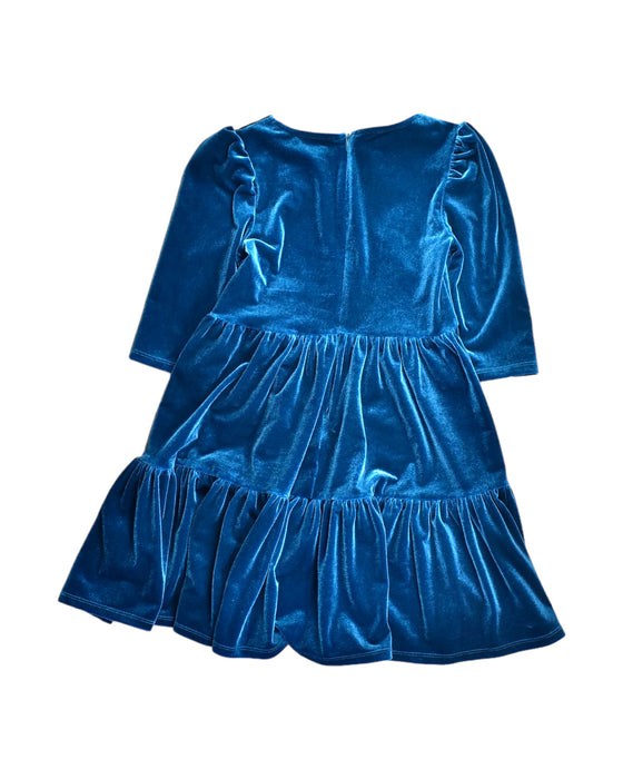 A Blue Short Sleeve Dresses from Monsoon in size 7Y for girl. (Back View)