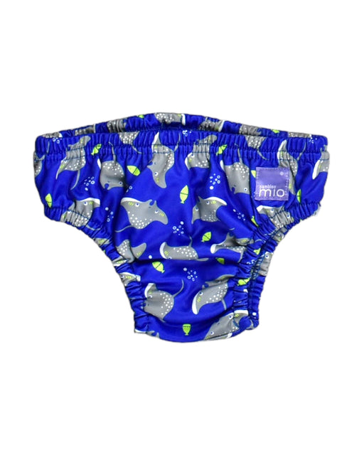 A Blue Swim Diapers from Bambino Mio in size 2T for boy. (Front View)