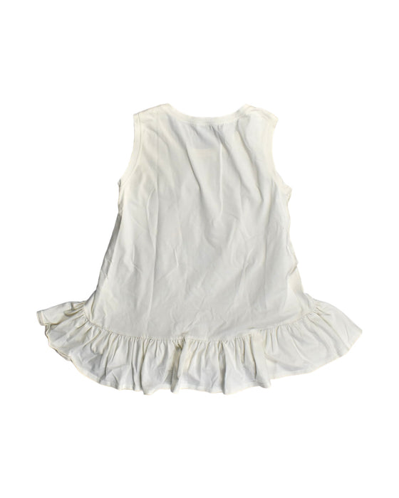 A White Sleeveless Tops from Monnalisa in size 12Y for girl. (Back View)