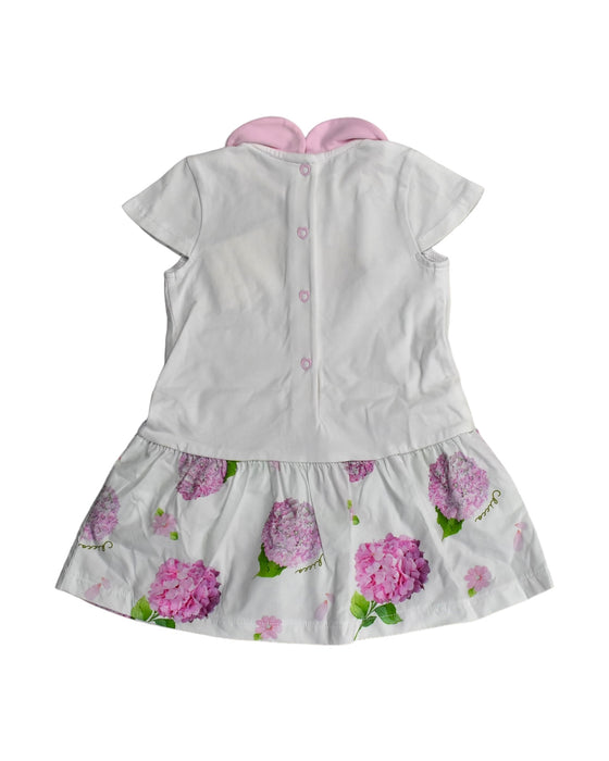 A White Short Sleeve Dresses from Chicco in size 6-12M for girl. (Back View)